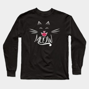 Meow, I Love Cats Long Sleeve T-Shirt